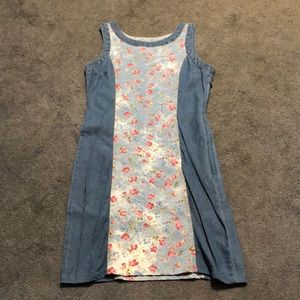 Floral denim dress